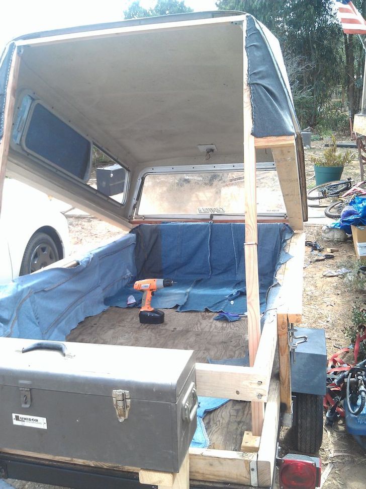 Camping Beds For Tents >> Homemade Pop-Up Tent Camper Made From Recycled Items | Diy camper trailer, Camper shells, Diy camper Camping Beds For Tents >> Homemade Pop-Up Tent Camper Made From Recycled Items | Diy camper trailer, Camper shells, Diy camper