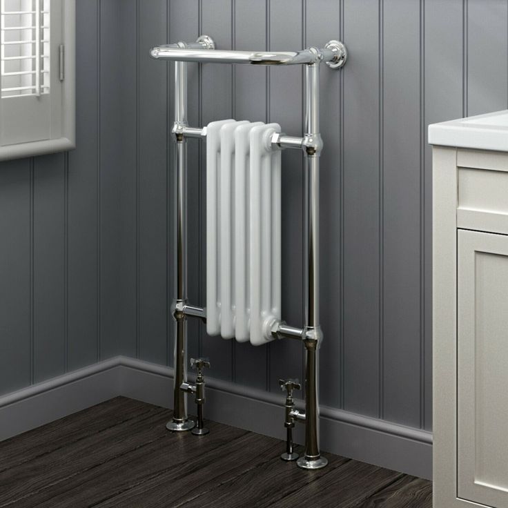 ENKI TR021 Small Heated Towel Rail Radiator Column Bathroom Central