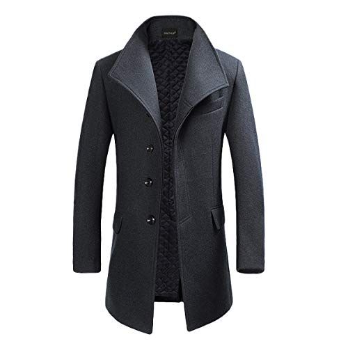 Allthemen Trench Coat Classique Blouson Coupe-Vent Printemps Mince Veste Jacket
