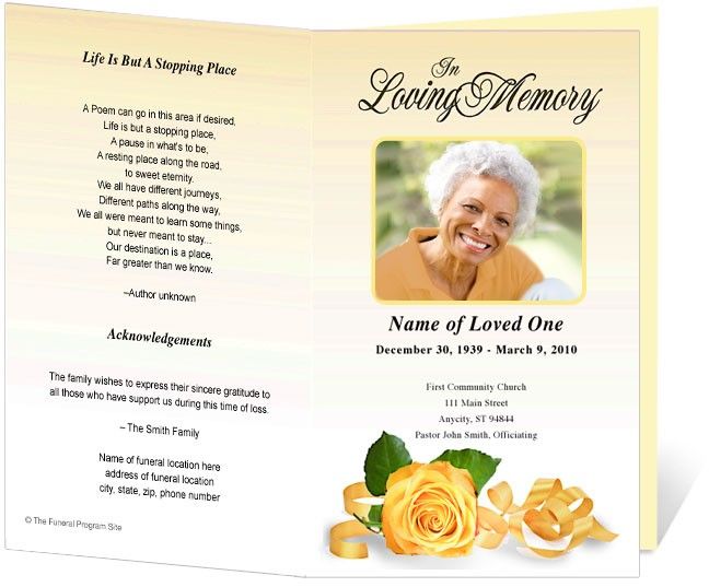 funeral program ideas