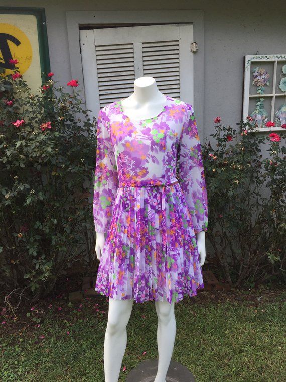 Purple Flower Power Dress