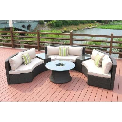Hampton Bay Riley 3-Piece Metal Outdoor Sectional Set with ... Hampton Bay Riley 3-Piece Metal Outdoor Sectional Set with ... on Riley 3 Piece Sectional Charleston id=41332