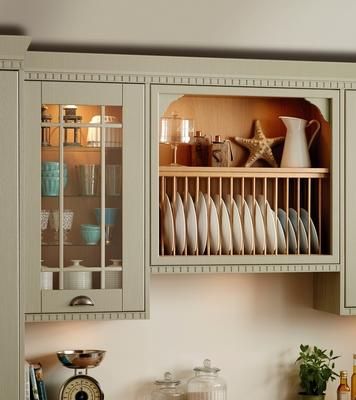Extra Tall Beaded Gl Wall Unit With Internal Shelves And Extra Tall Beaded Gl Wall Unit With Internal Shelves And Pewter Effect Cup Handle Plate Rack Corbels Castellated
