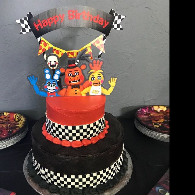 wallpapers Five Nights At Freddy's Cake Decorations cake topper fnaf cake topper etsy