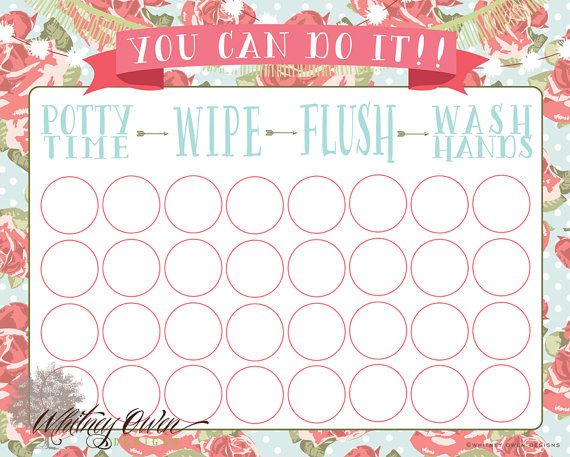floral potty training chart for girl by whitneyowendesigns on etsy potty chart for girls
