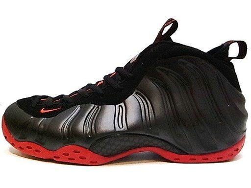 Nike Air Foamposite One Black Red Foam Basektball Shoes