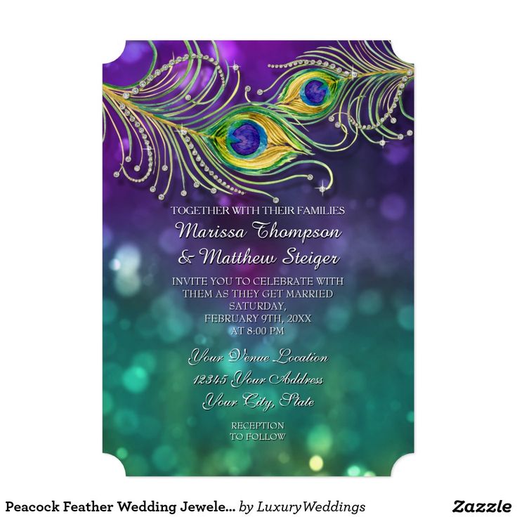 peacock invitations