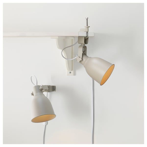 HEKTAR Wallclamp spotlight with LED bulb beige IKEA HEKTAR Wallclamp spotlight with LED bulb beige IKEA