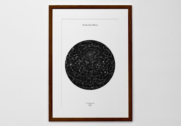 Thenightsky Is A Custom Star Map Design And Printing Service Maybe For The Play Room Map Gifts Star Map Star Gift