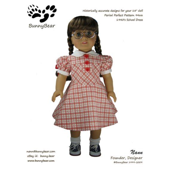School Dress PDF Pattern For American Girl By Bunnybearpatterns School Dress PDF Pattern For American Girl By Bunnybearpatterns