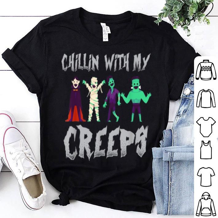 Funny Chillin With My Creeps Vampire Skeleton Zombie Funny Chillin With My Creeps Vampire Skeleton Zombie