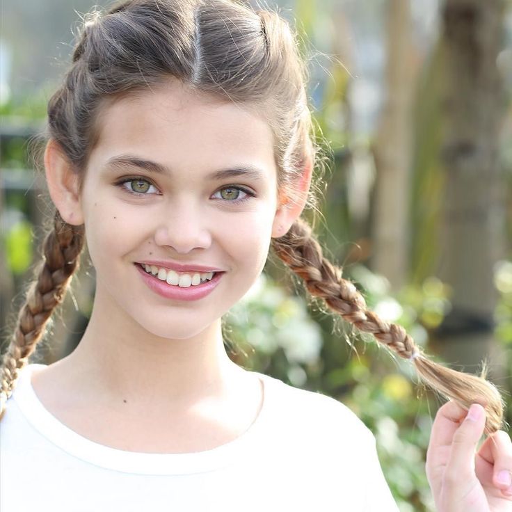 Lesbian sweet girl pigtails