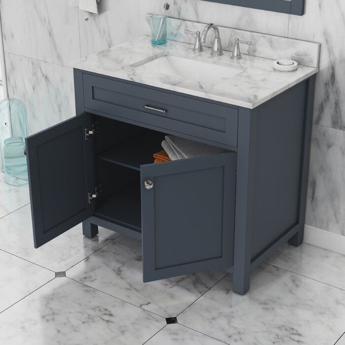 Cecilton 36 Single Bathroom Vanity Set Inch Marble Tops Cecilton 36 Single Bathroom Vanity Set, What Size Sink For A 36 Inch Vanity Unit