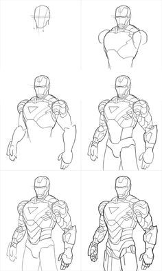 drawing ironman step by step google search