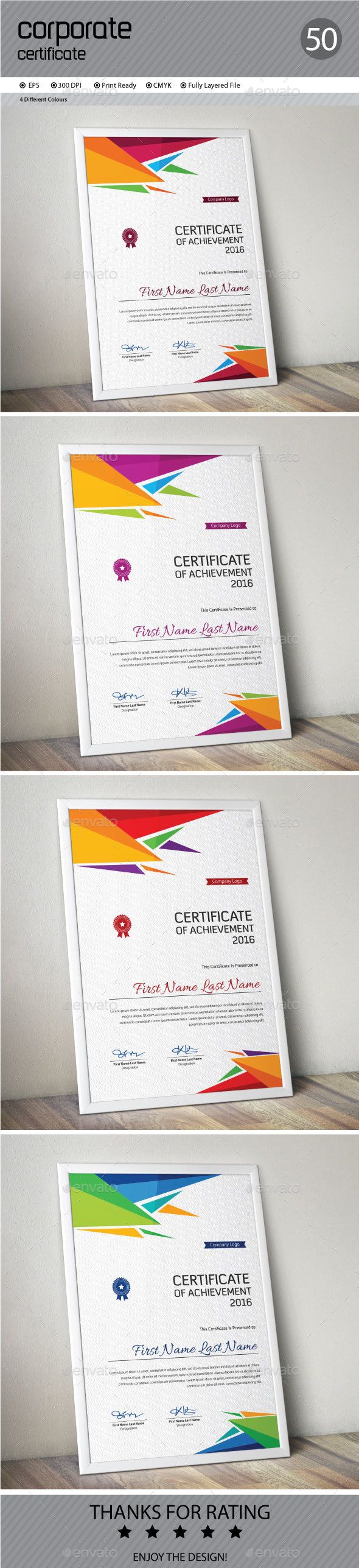 modern certificates design