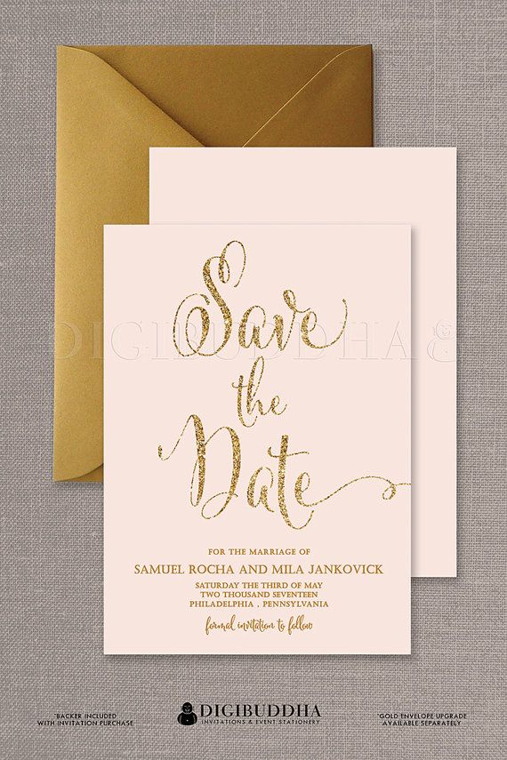 31 Best Katies Wedding Ideas Images On Pinterest Blush Pink Gold Save The Date Cards Glitter Modern Boho Chic Glam Pastel Invites Free Priority Shipping Or Diy Printable Mila