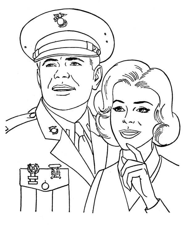 Awesome Picture Of American Soldier And US Navy Nurse In Armed Forces