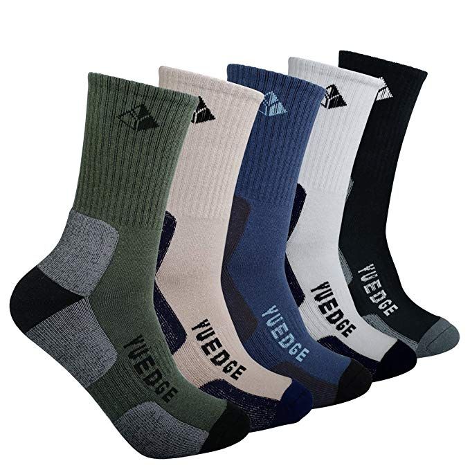Yuedge Men S Cushion Crew Socks Outdoor Recreation Multi Performance Trekking Climbing Backpacking Hiking Socks Review Hiking Socks Outdoor Socks Sport Socks
