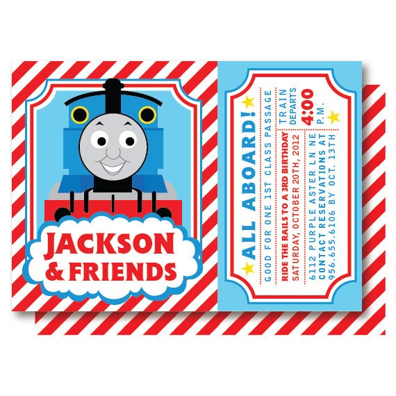 thomas the train invitation template
