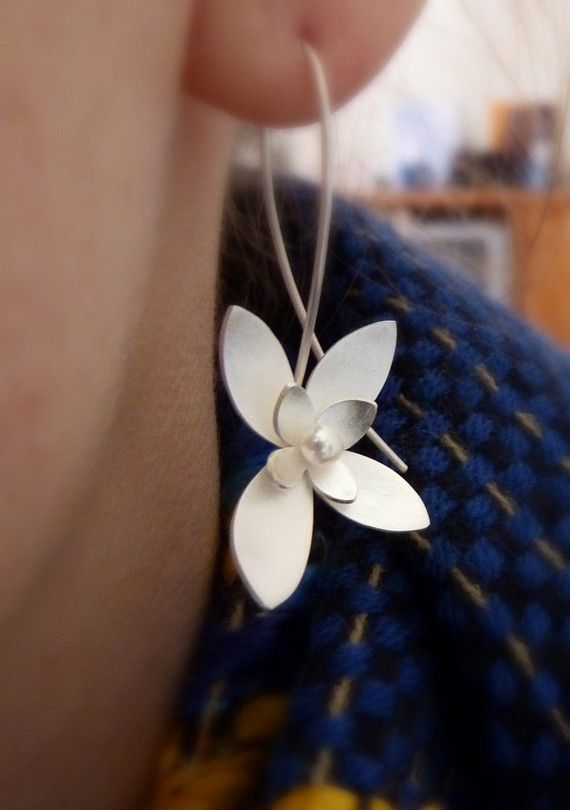 Flower Earrings Margarita Filigree Earrings Silver Etsy Flower Earrings Studs Filigree Jewelry Silver Earrings Studs