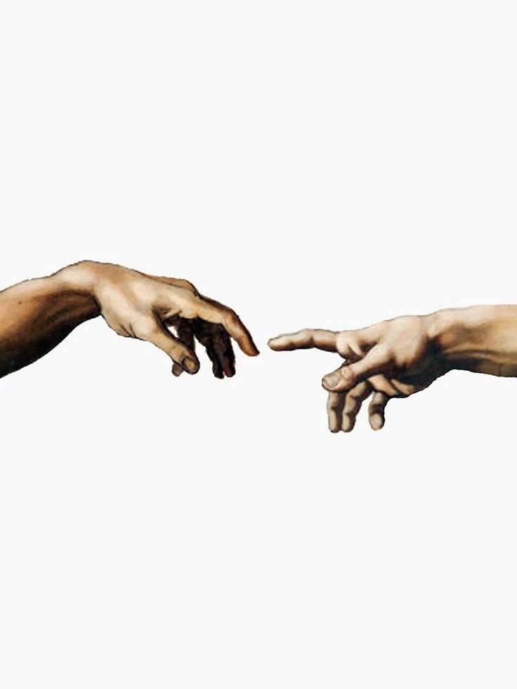 'Creation Of Adam Hands' Sticker by eclecticmess | Aesthetic art