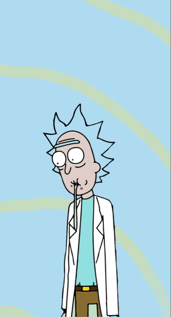 Rick And Morty Iphone Wallpaper Rick Drooling With Matching Rick Colors In Background Iphone Wallpaper Rick And Morty Wallpaper