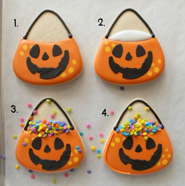 jack o lantern candy bucket cookies tutorial from sweet sugar belle halloween cookies decoratedhalloween - Halloween Cookie Decorating jack o lantern candy bucket cookies tutorial from sweet sugar belle halloween cookies decoratedhalloween - Halloween Cookie Decorating