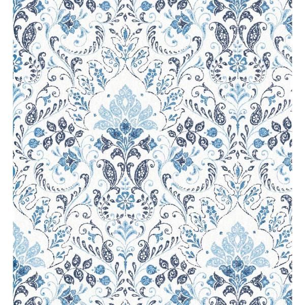 Victorian Flocked Velvet Wallpaper Blue On Gold Blue Velvet Wallpaper Blue And Gold Wallpaper Royal Blue Wallpaper