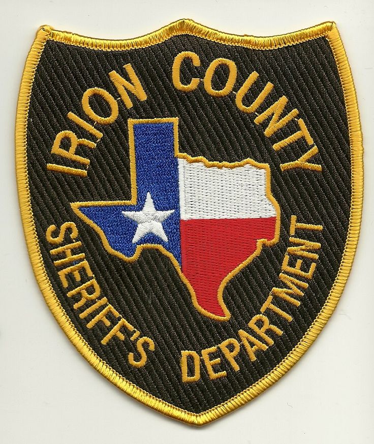 Irion County TX SO Police patches, Texas law enforcement