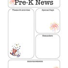 pre k newsletter templates