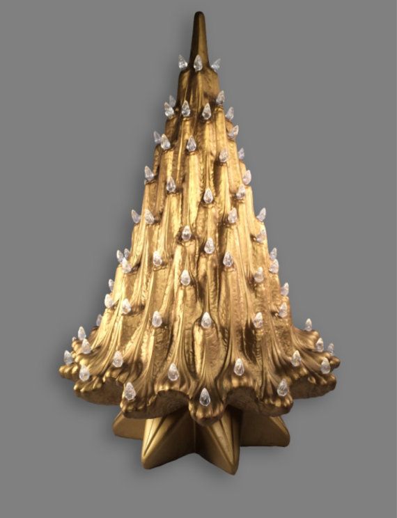 Vintage Atlantic Mold Ceramic Christmas Tree , Rare Art Deco Mold