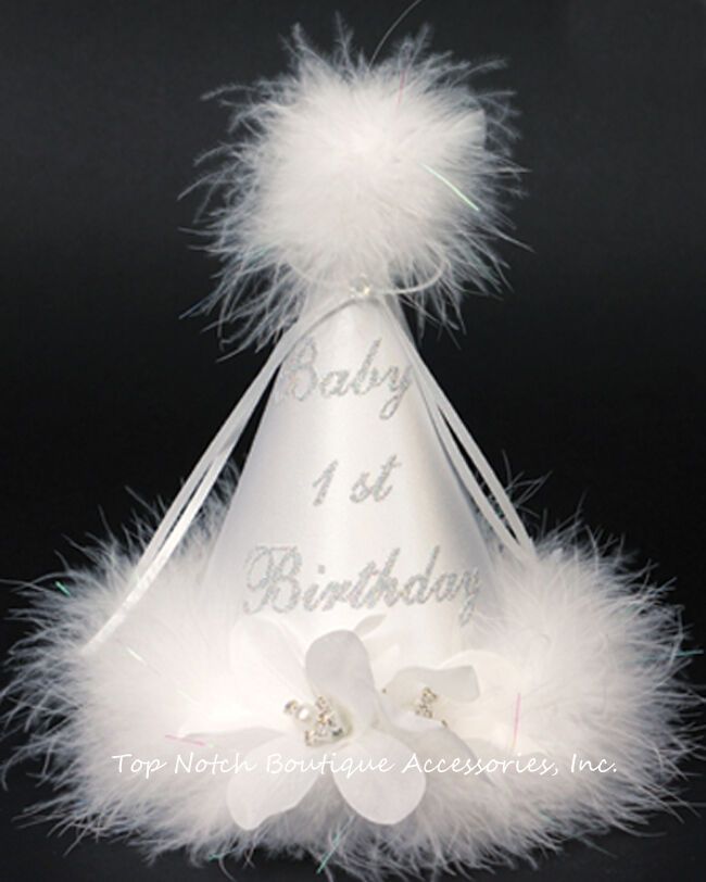 Girls Purple Birthday Princess Hat With Veil Party Accessory Maribou Feathers