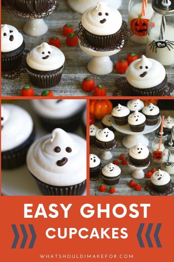 Easy Ghost Cupcakes Recipe Ghost Cupcakes Halloween Food For Party Easy Cupcakes