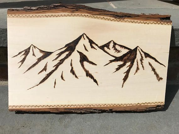 Mountain Range Woodburning | Etsy | Wood burning, Wood burning art, Wood burning crafts