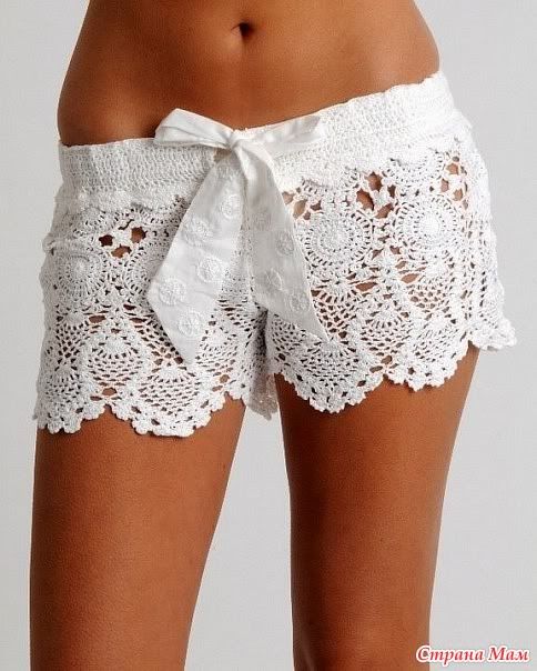 Crochet Shorts Pattern 1 I love white crochet! kerry