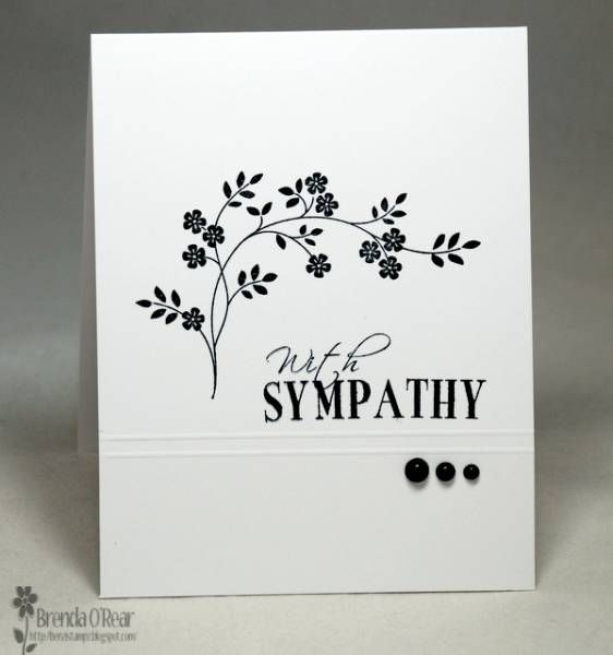 Card Making Ideas Sympathy Part - 24: Hanmade Card: Simple Sympathy ... One Layer ... Black And White