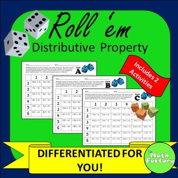 distributive property activity and game