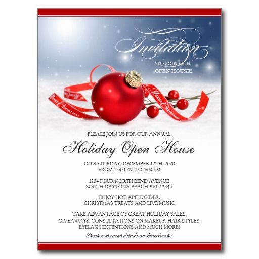 holiday open house invitations