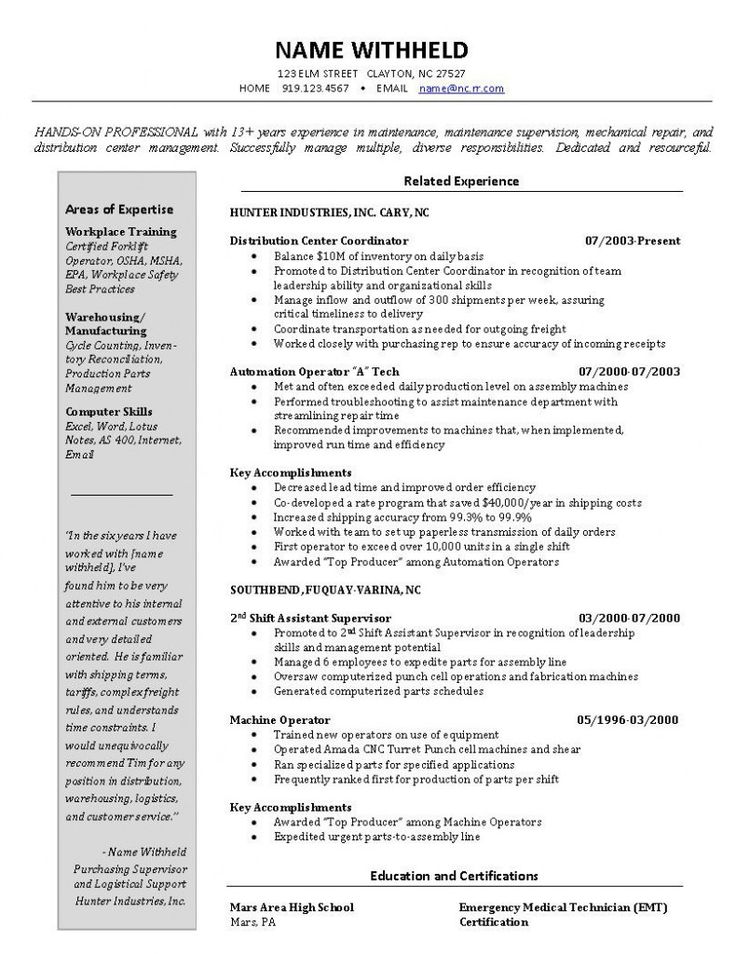 123 best Letter Examples images on Pinterest Resume cover - maintenance supervisor resume 123 best Letter Examples images on Pinterest Resume cover - maintenance supervisor resume