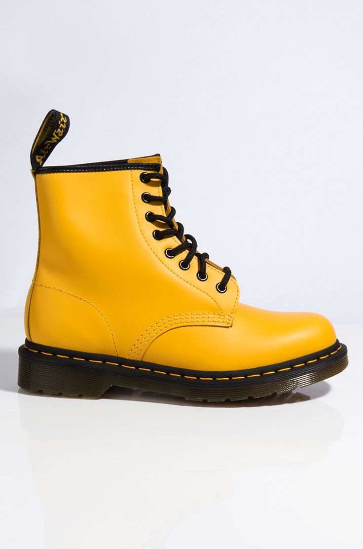 mens yellow dr martens