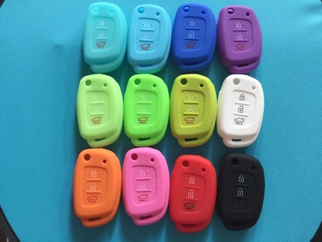 Pusakieyy 3 Button Silicone Car Remote Flip Key Fob Shell Cover