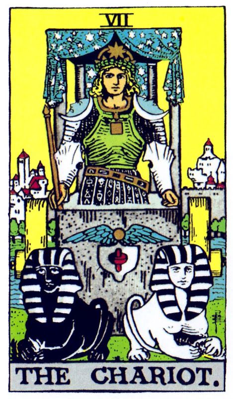 Image result for the chariot tarot card rider waite