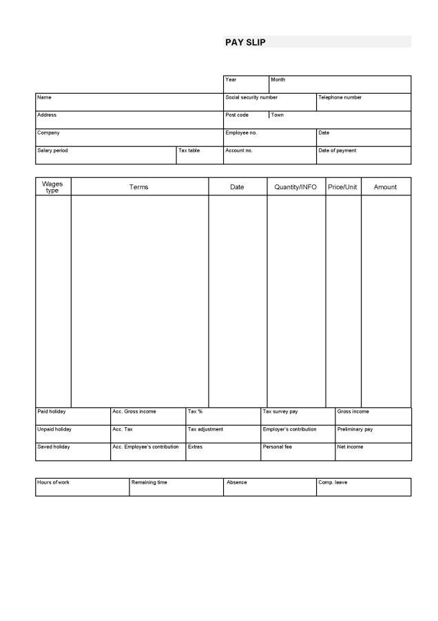 free pay stub template online