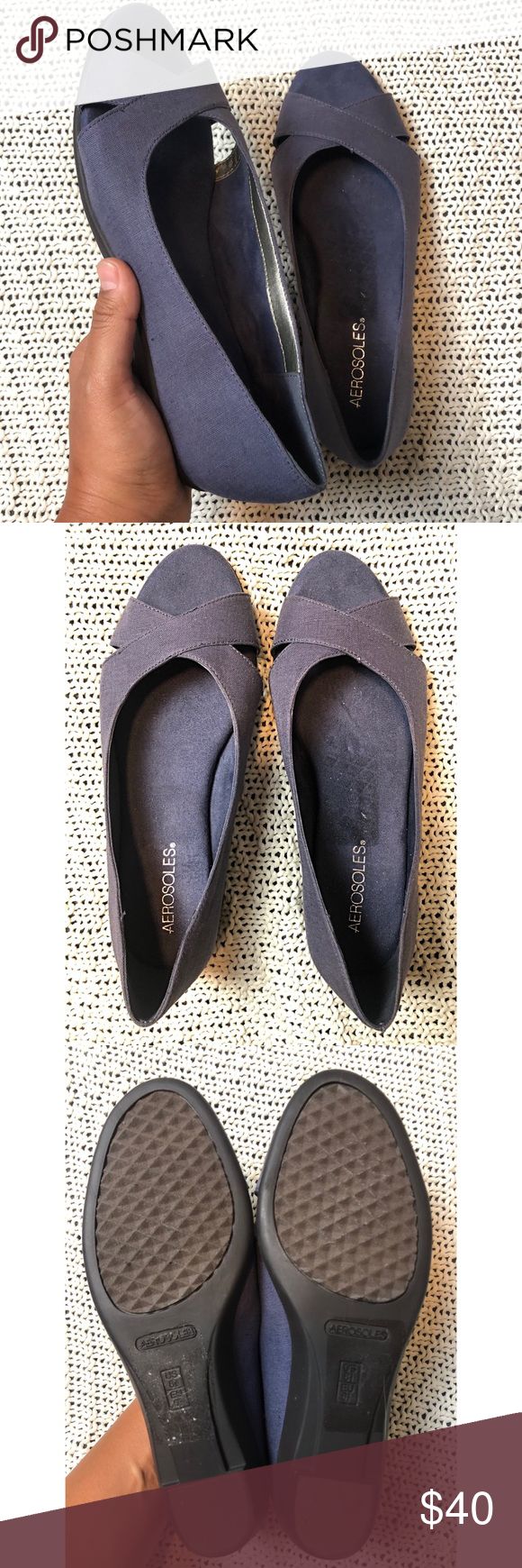 NEW Aerosoles peeptoe low wedges sz 8.5 Brand new Aerosoles peeptoe crossover we...