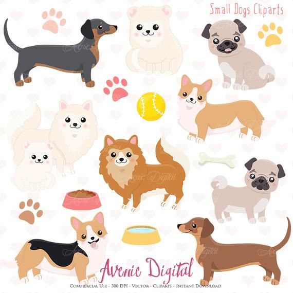 Cute Dog Clipart Scrapbooking Printables Vector Eps And Png