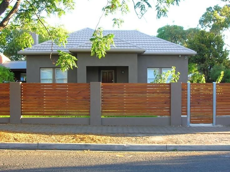 Front Yard Wood Fence Ideas Part - 31: Resultado De Imagen Para Modern Post And Rail Front Fences Made From Bricks And Timber
