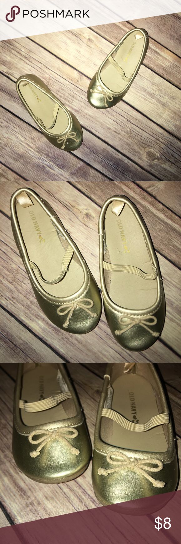 navy and gold flats