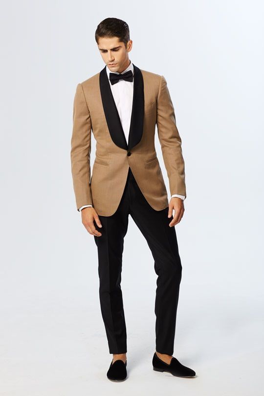 Latest Coat Pant Designs Champagne Blazer Black Lapel Groom Tuxedos