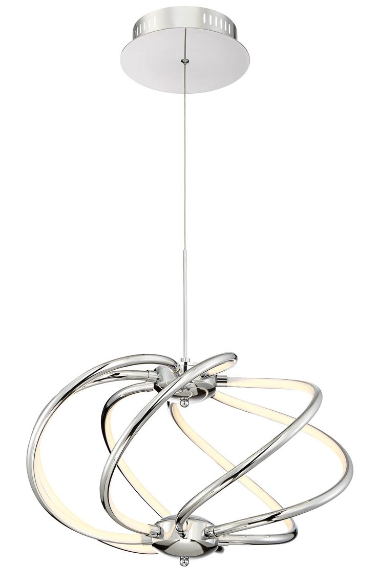 Possini Euro Galaxy 19" Wide Chrome LED Pendant Light 9C689 Lamps