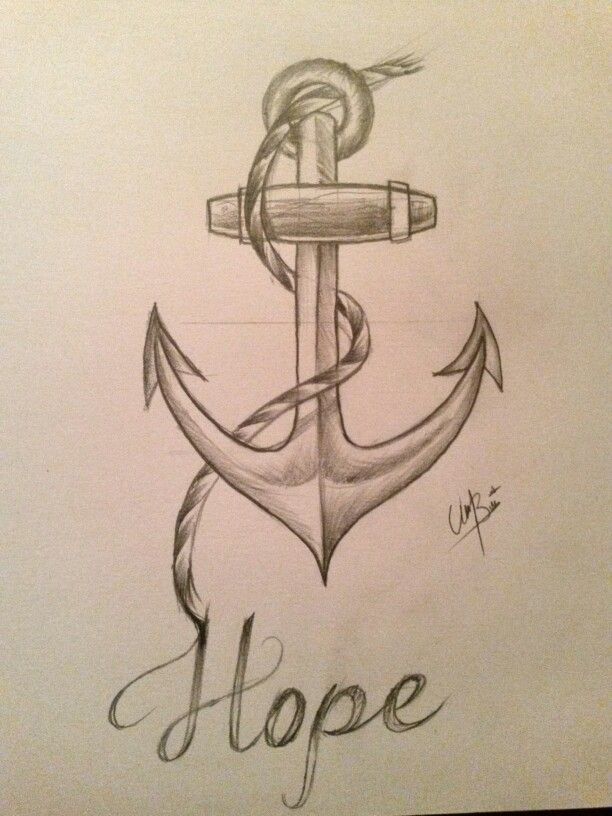 Anchor drawing | Anchor drawings, Art drawings simple, Pencil art drawings